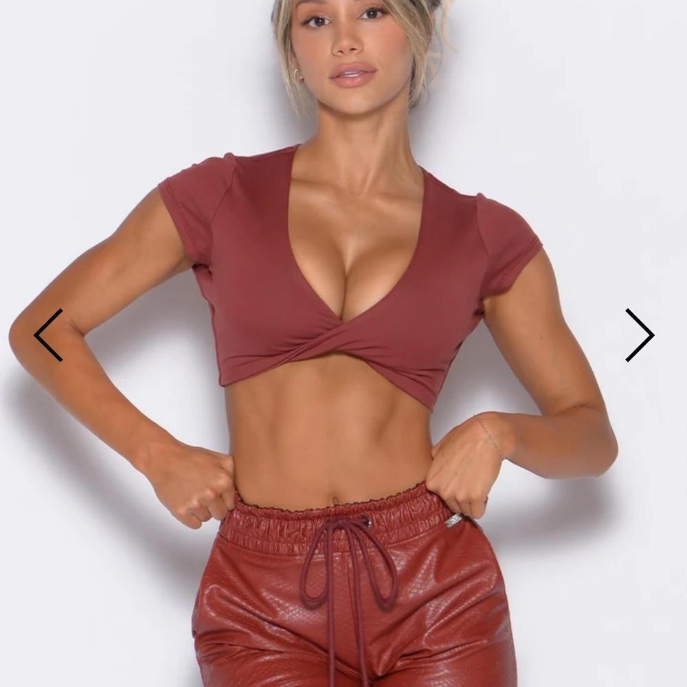 Bombshell Sportswear Maroon Crop Top
